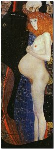 Schilderij Klimt, Hope I 1903