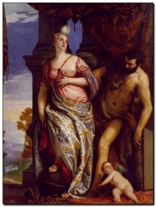 Schilderij Veronese, Allegory of Wisdom & Strength