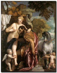 Schilderij Veronese, Mars & Venus United by Love c