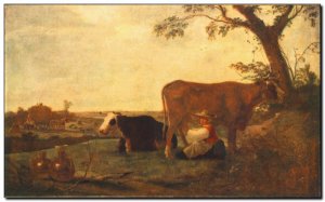 Schilderij Cuyp, Dairy Maid 1650-60
