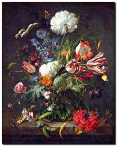 Schilderij Heem, Still-Life with Flowers c1645
