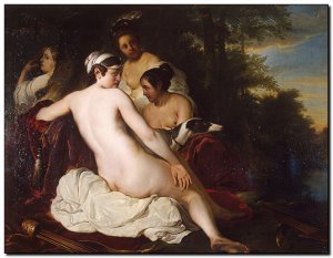 Schilderij Backer, Rest of Diana & Her Nymphs 1649