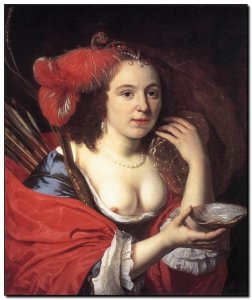 Schilderij Helst, Anna du Pire as Granida 1660