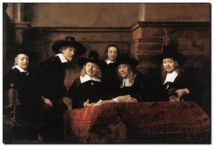 Schilderij Rembrandt, Samplers, Drapery Guild 1662