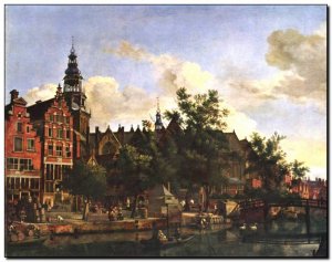 Schilderij VanderHeyden, Oude-Zijds-Voorburgwal w