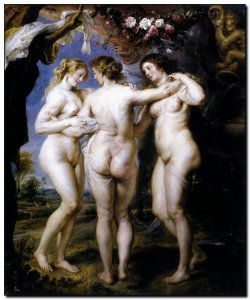 Schilderij Rubens, 3 Graces 1639