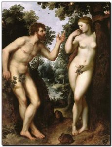 Schilderij  Rubens, Adam & Eve 1597