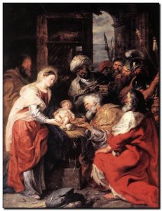 Painting Rubens, Adoration of Magi 1628f