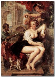 Schilderij Rubens, Bathsheba at Fountain c1635