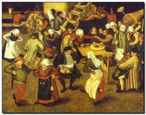 Schilderij Brueghel Jr, Peasant Wedding 1620