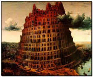 Schilderij Brueghel Jr, Construction of Babel
