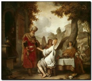 Schilderij Eeckhout, Abraham & 3 Angels 1656