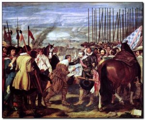 Schilderij Velásquez, Surrender of Breda c1635