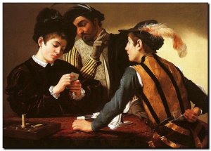 Schilderij Caravaggio, Cardsharps 1595