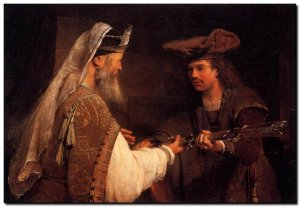 Schilderij Gelder, Ahimelech Giving Sword of Golia