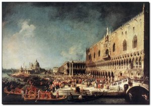 Schilderij Canaletto, Arrival of French Ambassador