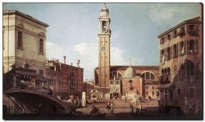 Schilderij Canaletto, Campo Santi Apostoli 1730s