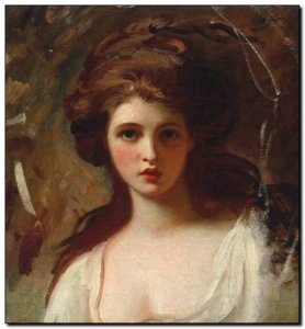 Schilderij Romney, Lady Hamilton as Circe  c1782