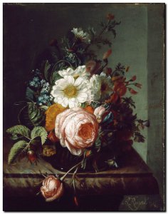 Schilderij Ruysch, Blumenstillleben 1746