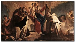 Schilderij Tiepolo, Madonna of Mount Carmel (detai