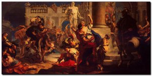 Schilderij Tiepolo, Rape of Sabine Women 1719
