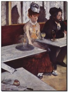 Schilderij Degas, Absynthe Drinker
