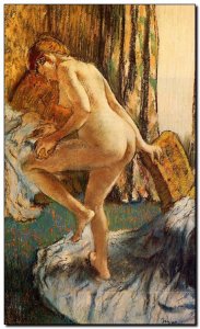 Schilderij Degas, After Bath c1883
