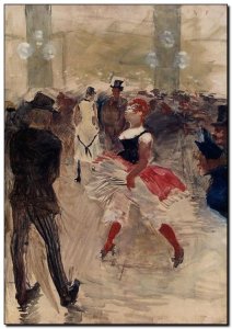 Schilderij Toulouse-Lautrec, A l'Elysee-Montmartre