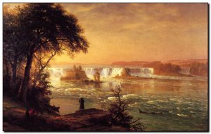Schilderij Bierstadt, Falls of St Anthony 1887