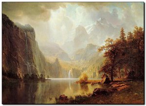 Schilderij Bierstadt, In Mountains 1867