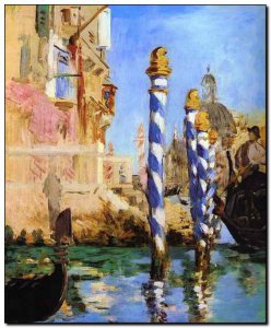Schilderij Manet, Grand Canal, Venice 1874