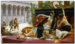 Schilderij Cleopatra Testing Poison on Condemned P