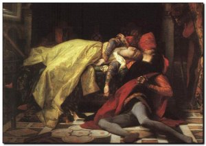 Schilderij Cabanel, Death of Francesca da Rimini &