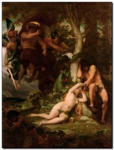 Schilderij Cabanel, Expulsion of Adam & Eve from G