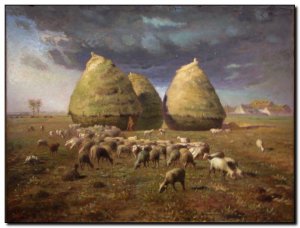 Schilderij Millet, Haystacks