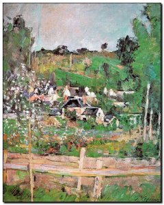 Schilderij Cézanne, Auvers sur Oise (Fence) 1873