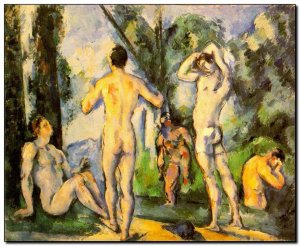 Schilderij Cézanne, Bathers in the Open Air 1881