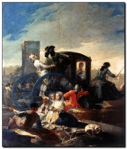 Schilderij Goya, Crockery Vendor 1779