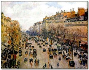 Schilderij Pissarro, Balade a Montmartre