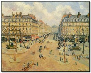 Schilderij Pissarro, Place LOpera, 1898