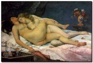 Schilderij Courbet, Sleepers