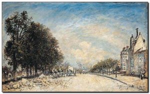 Schilderij Jongkind, Boulevard De Port-Royal 1877