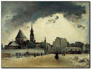 Schilderij Jongkind, Church of Saint Medard 1871