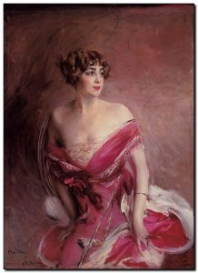 Painting Boldini, Mlle Gillespie, la Dame de Biaritz 1912