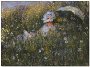 Schilderij Monet, Dans La Prairie 1876