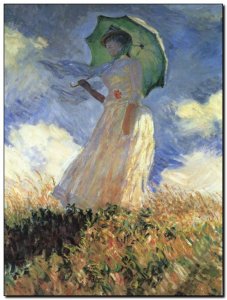 Schilderij Monet, Parasol (green)