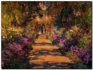Schilderij Monet, Une Allée du Jardin, Giverny 190
