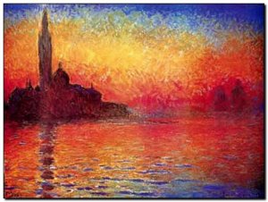 Schilderij Monet, Venice Twilight 1908