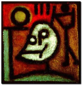 Schilderij Klee, Fire & Death 1940