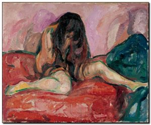 Schilderij Munch, Weeping Nude
